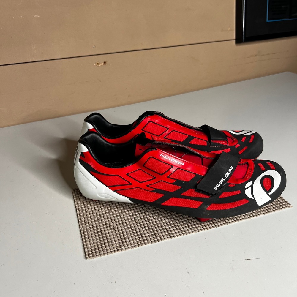 Pearl Izumi PRO Leader II Carbon Road Cycling Shoes Red Black EUR 46 BOA